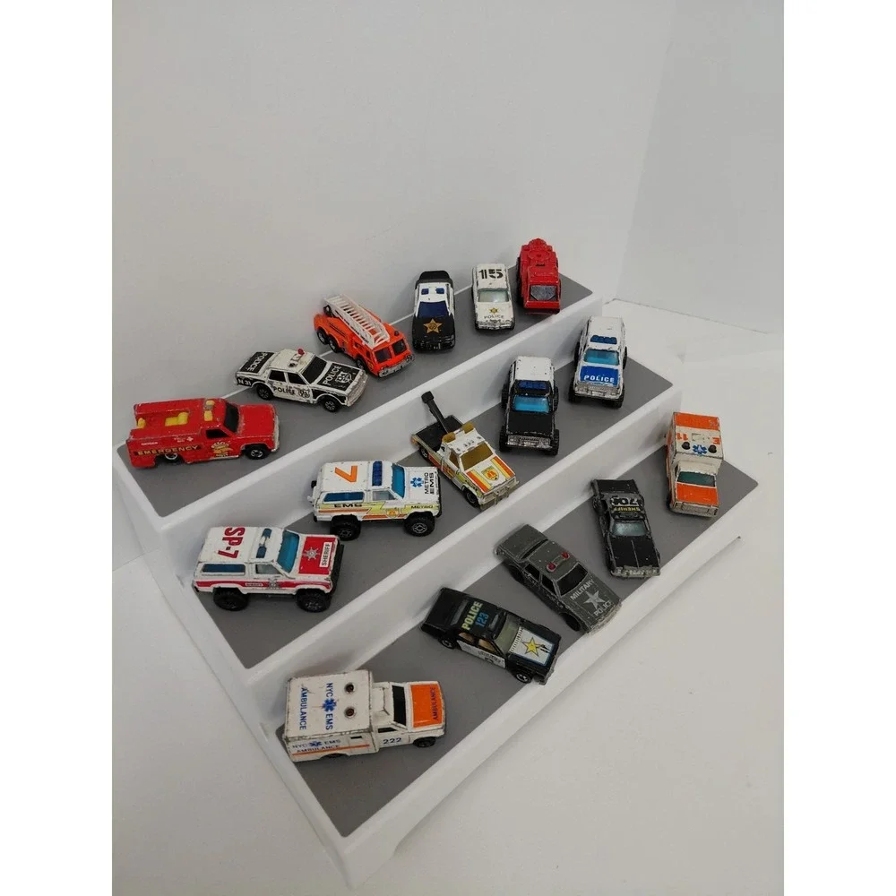 LOT of 16 Variety Die Cast Cars EMS Police‎ Fire Vehicles 70s - 90s